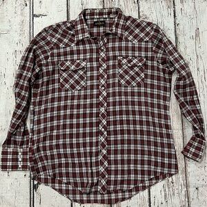 Vintage Mark II Western Pearl Snap Rockabilly Cowboy Plaid Button Down Shirt